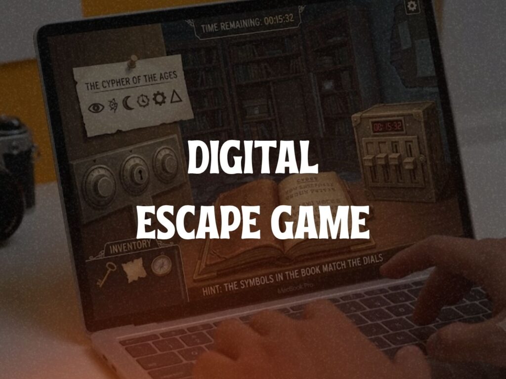 Người chơi trải nghiệm Digital Escape Game trên máy tính.